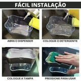 Dispenser Sabão 2x1 Detergente Suporte Porta Bucha Esponja